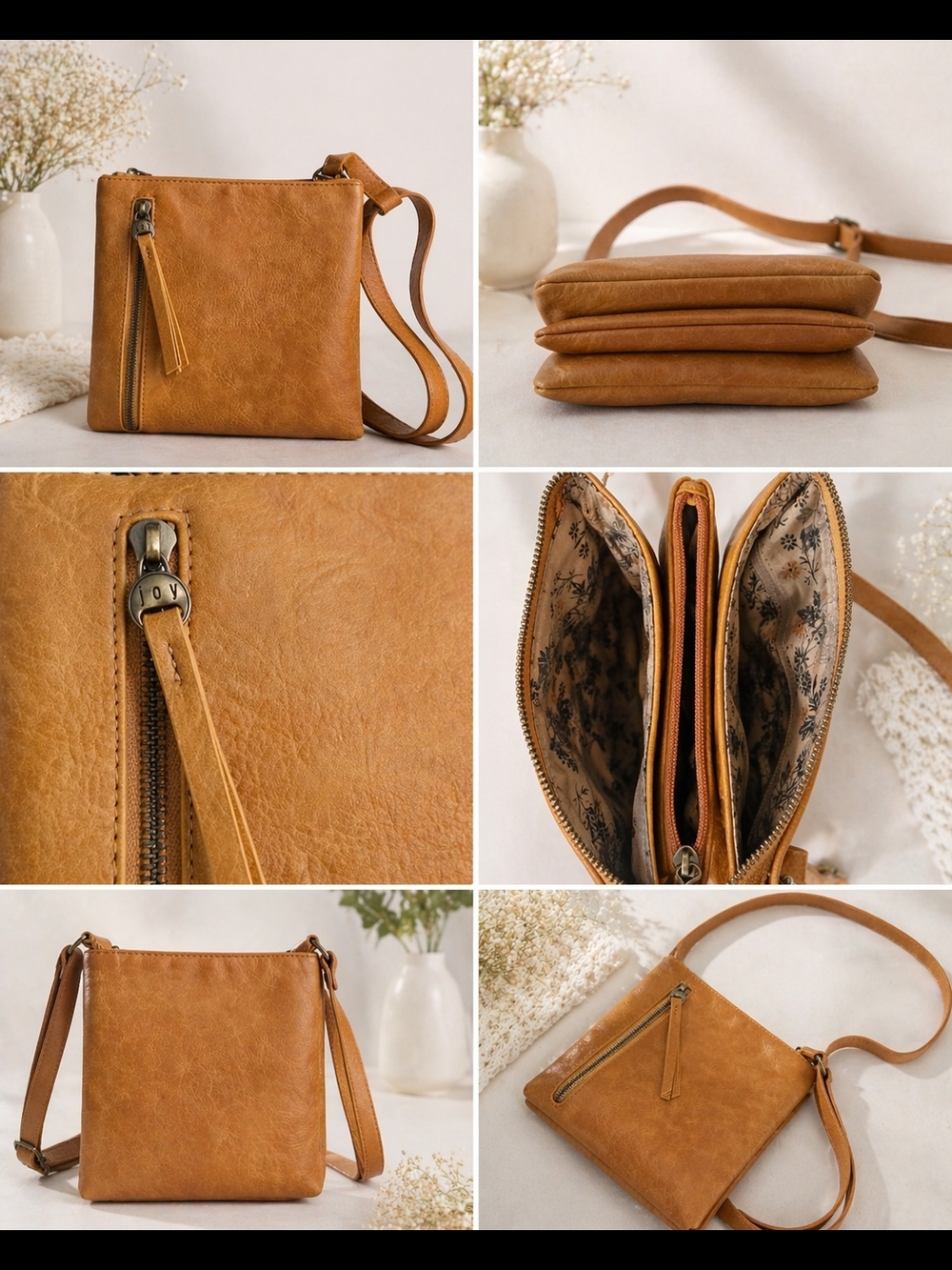 Casual Tan Crossbody Bag - JOY